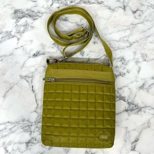 lug skipper crossbody RFID shoulder quilted green apple travel bag lightweight